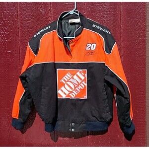 Vintage Tony Stewart #20 Home Depot NASCAR Bomber Jacket Winners Circle M